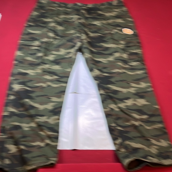 Wrangler green tan black camo PANTS FLEECE lined cargo 42/30 relaxed fit men NEW - Picture 4 of 16